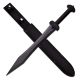 Master Cutlery Fixed Blade, 24in, Stainless Steel Blade, Black Nylon Fiber Handle, SW-1277