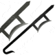 Master Cutlery Fixed Blade, 33.25in, Stainless Steel Blade, Black Cord Wrapped Handle C-616B