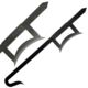 Master Cutlery Fixed Blade, 33.25in, Stainless Steel Blade, Black Cord Wrapped Handle, C-616B
