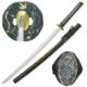 Master Cutlery Fixed Blade, 41in, Carbon Steel Blade, Black Cord Wrapped With Imitation Ray Skin Handle, SW-768BK