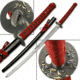 Master Cutlery Fixed Blade, 41in, Stainless Steel Blade, Red Cord Wrapped Handle JL-595