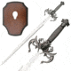 Master Cutlery Fixed Blade, 41in, Stainless Steel Blade, Steel Wire Wrapped Cast Metal Handle HK-356