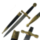 Master Cutlery Fixed Blade, 9.6in, Stainless Steel Blade, Black Nylon Fiber Handle HK-3417GD