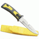 Master Cutlery Fixed Blade, 9in, Stainless Steel Blade, Yellow Contoured Rubber Handle YK-407Y