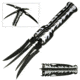 Master Cutlery Folding Blade, 3.5in, Stainless Steel Blade, Black Aluminum Handle MC-1025