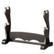 Master Cutlery Sword Stand Black Wooden 2-Tiers Top Sword Stand, Black, WS-2