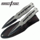 Master Cutlery Throwing Knife Set, Black Anodized, Set of 2, Nylon Sheath MC-C735-2