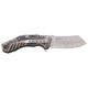 Master USA Cleaver Spring Assisted Knife, 3.25 in, 3Cr13 Stainless Steel Stainless Steel, Grey/Brown, MU-A113A