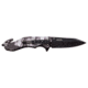 Master USA Drop Point Spring Assisted Knife, 3.25 in, 3Cr13 Stainless Steel Stainless Steel, Black/Grey, MU-A112GX