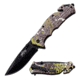Master USA Drop Point Spring Assisted Knife, 3.5 in, 3Cr13 Stainless Steel Stainless Steel, Digital Camo/Grey, MU-A001DGC