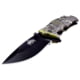 Master USA Drop Point Spring Assisted Knife, 3.5 in, 3Cr13 Stainless Steel Stainless Steel, Digital Camo/Grey, MU-A001DGC