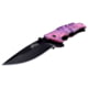 Master USA Drop Point Spring Assisted Knife, 3.5 in, 3Cr13 Stainless Steel Stainless Steel, Pink Camo, MU-A001PK