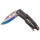 Master USA Drop Point Spring Assisted Knife, 3.5 in, 3Cr13 Stainless Steel Stainless Steel, Rainbow Black, MU-A108RB