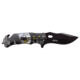 Master USA Embossed Printing Spring Assisted Knife, 3.75 in, 3Cr13 Stainless Steel Stainless Steel, Drop Point, Black Eagle, MU-A116A