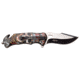 Master USA Embossed Printing Spring Assisted Knife, 3.75 in, 3Cr13 Stainless Steel Stainless Steel, Drop Point, Multicolor Skeleton, MU-A116J