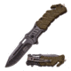 Master USA Folding Blade, 3.5in, Stainless Steel Blade, Army Green Nylon Fiber Overlay Handle MU-A022GN