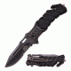 Master USA Folding Blade, 3.5in, Stainless Steel Blade, Black Nylon Fiber Overlay Handle MU-A022BG