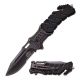 Master USA Folding Blade, 3.5in, Stainless Steel Blade, Black Nylon Fiber Overlay Handle, MU-A022BG