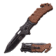 Master USA Folding Blade, 3.5in, Stainless Steel Blade, Desert Tan Nylon Fiber Overlay Handle MU-A022TN
