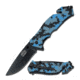 Master USA Folding Blade, 3.5in, Stainless Steel Blade, Digital Navy Blue Camo Nylon Fiber Handle MU-A001DB