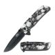 Master USA Folding Blade, 3.5in, Stainless Steel Blade, Grey Skull Camo Nylon Fiber Handle, MU-A005GY