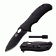Master USA Folding Blade, 4in, Stainless Steel Blade, Black Nylon Fiber Handle MU-A039BK