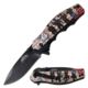 Master USA Spring Assisted Folding Knive, 3.25in Blade, 3CR13 Steel Blade Knive, Military, MU-A104ML