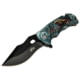 Master USA Tanto Spring Assisted Knife, 3.75 in, 3Cr13 Stainless Steel Stainless Steel, Grey/Yellow Dragon, MU-A116O