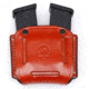 Master's Holsters Double Mag Case IWB Holster, Beretta/Heckler &amp; Koch/Ruger/SIG Sauer/Smith &amp; Wesson/Springfield Armory/Glock, 9mm/.40, Ambidextrous, Double Stack, Brown, 2089BRN