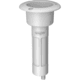 Mate Series Plastic 0 Rod &amp; Cup Holder - Drain - Round Top - White 72521