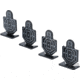 Matrix Airsoft IPSC Style Practice Aluminum Target Set, Set of 4, Black, TG-13-BK
