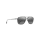 Maui Jim Beaches Polarized Aviator Sunglasses, Black Matte Frame, Neutral Grey Lens, Black Matte 541-2M