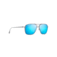Maui Jim Beaches Polarized Aviator Sunglasses, Dove Grey Frame, Blue Hawaii Lens, Dove Grey B541-27A