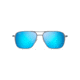 Maui Jim Beaches Polarized Aviator Sunglasses, Dove Grey Frame, Blue Hawaii Lens, Dove Grey B541-27A