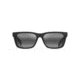 Maui Jim Boardwalk Polarized Square Sunglasses, Translucent Grey Frame, Neutral Grey Lens, Translucent Grey 539-11