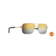 Maui Jim Compass Polarized Aviator Sunglasses, Gold Frame, Dual Mirror Gold to Silver Lens, Gold DGS714-37UTD