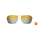 Maui Jim Compass Polarized Aviator Sunglasses, Gold Frame, Dual Mirror Gold to Silver Lens, Gold DGS714-37UTD