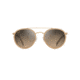 Maui Jim Even Keel Polarized Round Sunglasses, Gold w/ S&amp;stone Frame, HCL Bronze Lens, Gold w/ S&amp;stone HS534-22