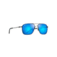 Maui Jim Haleiwa Unisex Sunglasses,Gloss Black Frame,Polarized,Blue Hawaii Lens, B328-02