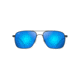 Maui Jim Haleiwa Unisex Sunglasses,Gloss Black Frame,Polarized,Blue Hawaii Lens, B328-02