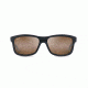 Maui Jim Hula Blues Sguare Sunglasses,Black Vinyl w/ Hula Blues Interior Print Frame, HCL Bronze Lens, Polarized, H710-72