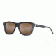 Maui Jim Hula Blues Sguare Sunglasses,Black Vinyl w/ Hula Blues Interior Print Frame, HCL Bronze Lens, Polarized, H710-72