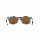 Maui Jim Hula Blues Sguare Sunglasses,Black Vinyl w/ Hula Blues Interior Print Frame, HCL Bronze Lens, Polarized, H710-72