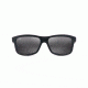 Maui Jim Hula Blues Sguare Sunglasses,Black Vinyl w/ Hula Blues Interior Print Frame, Neutral Grey Lens, Polarized, 710-72