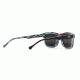 Maui Jim Hula Blues Sguare Sunglasses,Black Vinyl w/ Hula Blues Interior Print Frame, Neutral Grey Lens, Polarized, 710-72