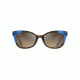 Maui Jim Ilima Polarized Cat Eye  Sunglasses,Dark Tortoise with Electric Blue,HCL Bronze Lens HS759-68