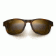 Maui Jim KA'A Point Sunglasses,Square,Chocolate Frame,Polarized HCL Bronze Lens H713-01B