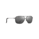 Maui Jim Kami Polarized Aviator Sunglasses, Gunmetal Frame, Dual Mirror Silver To Black Lens, Gunmetal DSB778-02D