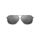 Maui Jim Kami Polarized Aviator Sunglasses, Gunmetal Frame, Dual Mirror Silver To Black Lens, Gunmetal DSB778-02D