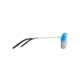 Maui Jim Kami Polarized Aviator Sunglasses, Silver w/ Navy Blue Frame, Dual Mirror Blue To Silver Lens, Silver w/ Navy Blue DBS778-06A